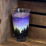 Northern Lights Pint Glass by Kimberly Henry