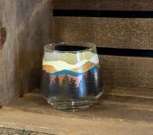 Mountain Range - Brandywine Glass, Metallic & Teal by Kimberly Henry