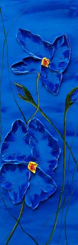 Blue Sky Blue Flax Flowers #2 by James Dunbar