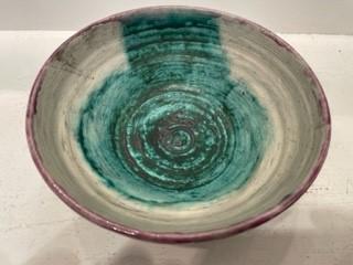 Aqua/Gray Small Bowl by Cari & Peter Corbet-Owen