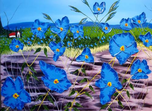 Field of Blue Flax Flowers XV by James Dunbar
