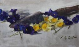 Trowel with Violets by Emily Schultz-McNeil