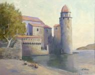 French Church on the Mediteranean by Harry Wheeler