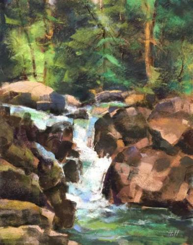 Resting Pool at the Salmon Cascades (Sol Duc River) by Steve Hill