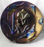 Purple Abstract Plate by Jo Ann Syron