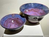 Blue/Plum Bowl Set (2 pieces) by Cari & Peter Corbet-Owen