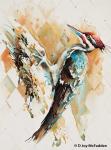 Pileated Woodpecker (woven) by Denise McFadden