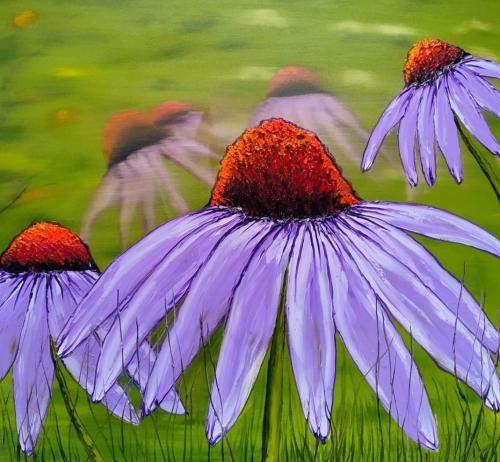 Field of Purple Coneflowers by James Dunbar