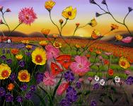 Field of Spring Wildflowers by James Dunbar