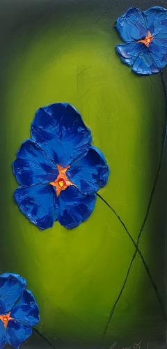 Green Sky Blue Flax XII by James Dunbar