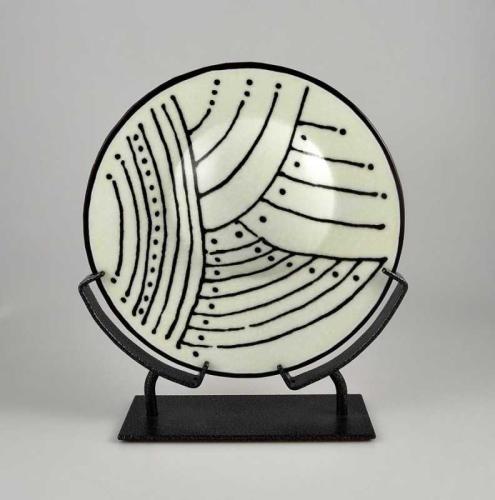 Fused Glass Disc by David Collier