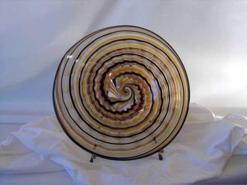 Butterscotch Swirl Plate by John Nelson