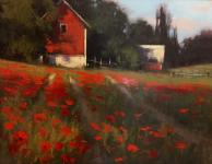 Barns and Poppies by Romona Youngquist