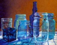 Blue Glass Ensemble by Marilyn Hocking