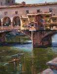 Approaching Ponte Vecchio by Mitch Baird