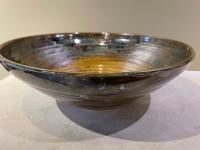 Golden Brown Round Bowl by Cari & Peter Corbet-Owen